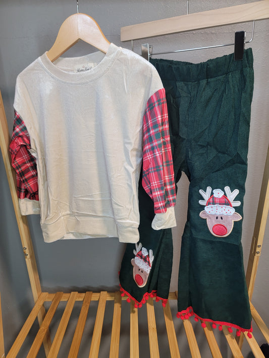 Reindeer Cheer Bell Bottoms Outfit